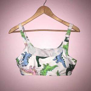 Cartoon Dinosaur Bikini Top